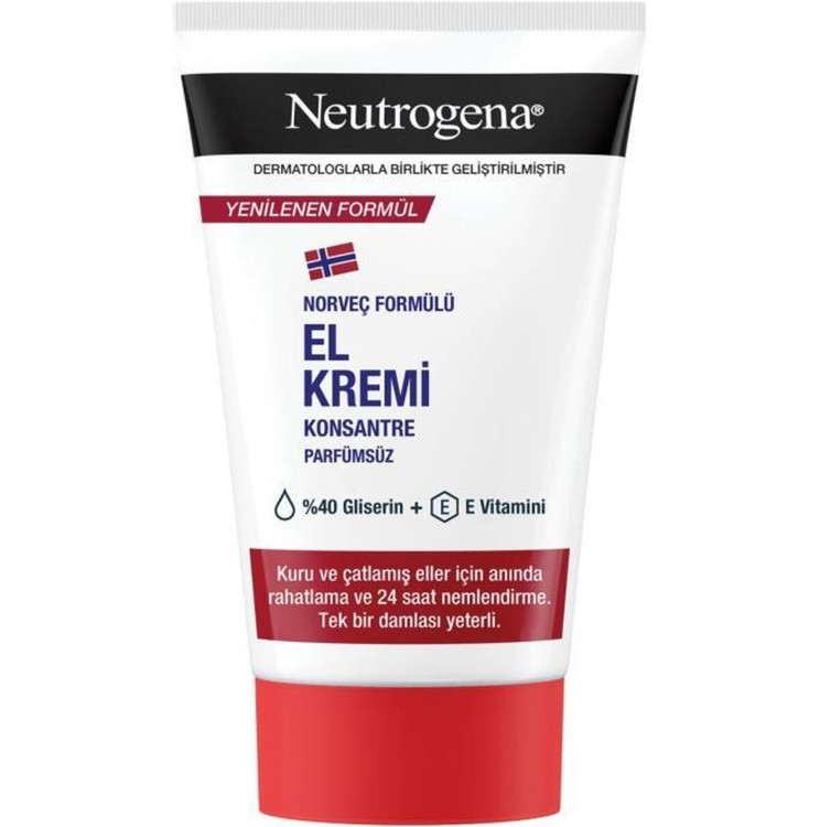 کرم دست نرم کننده و مغذی نوتروژینا مدل Parfümsüz | مناسب پوست های خشک و آسیب دیده