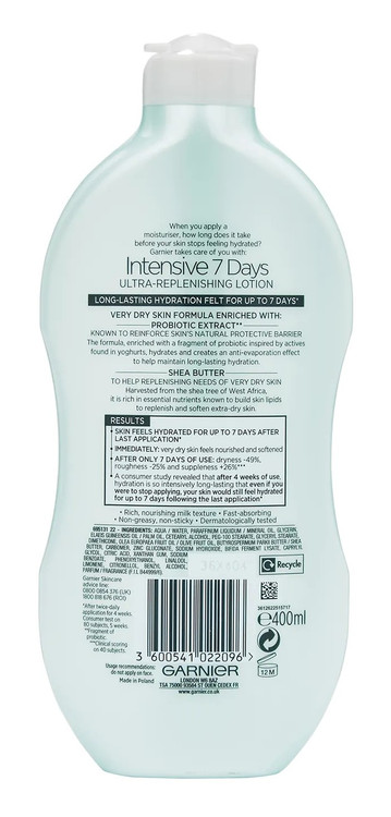 لوسیون مرطوب کننده بدن آلوئه ورا گارنیر