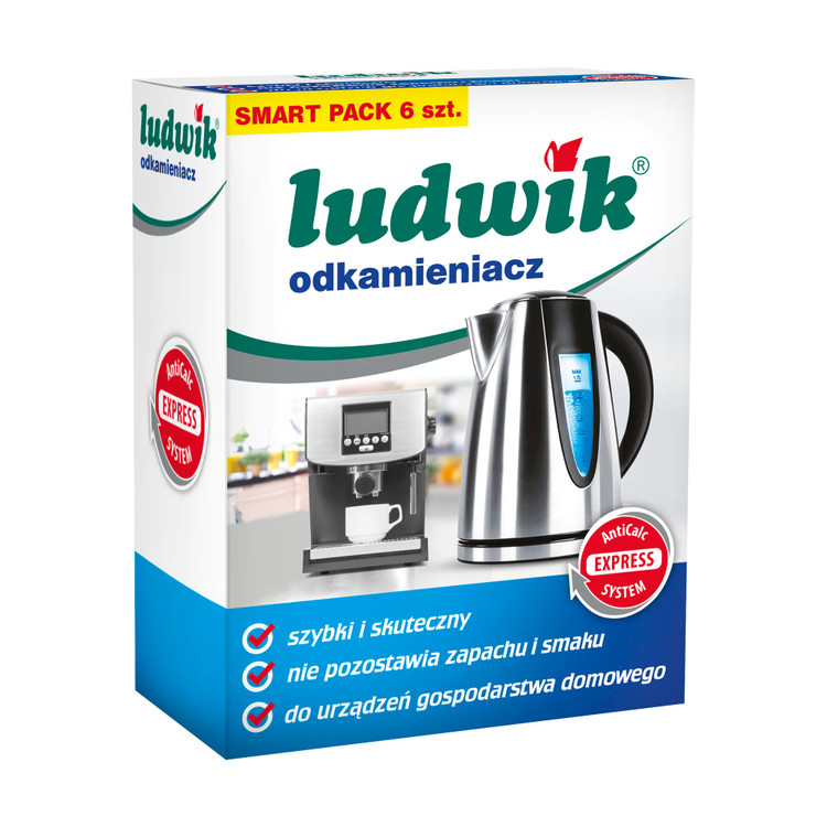 پودر جرم گیر و رسوب زدای کتری و قهوه ساز 6 عددی لودویک لهستان