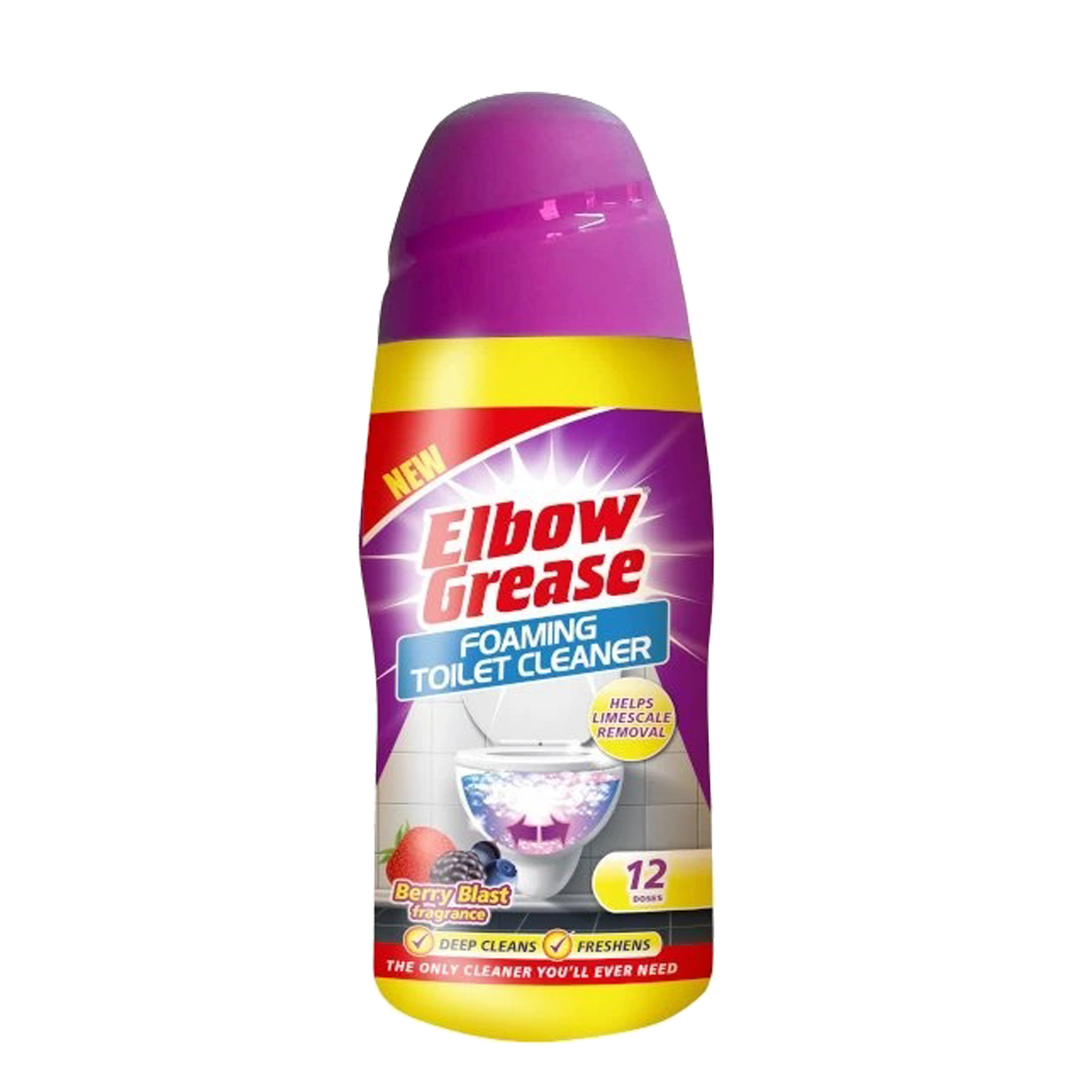 پودر پاک‌ کننده قوی و کف‌ ساز توالت فرنگی Elbow Grease انگلستان با رایحه میوه‌ های قرمز