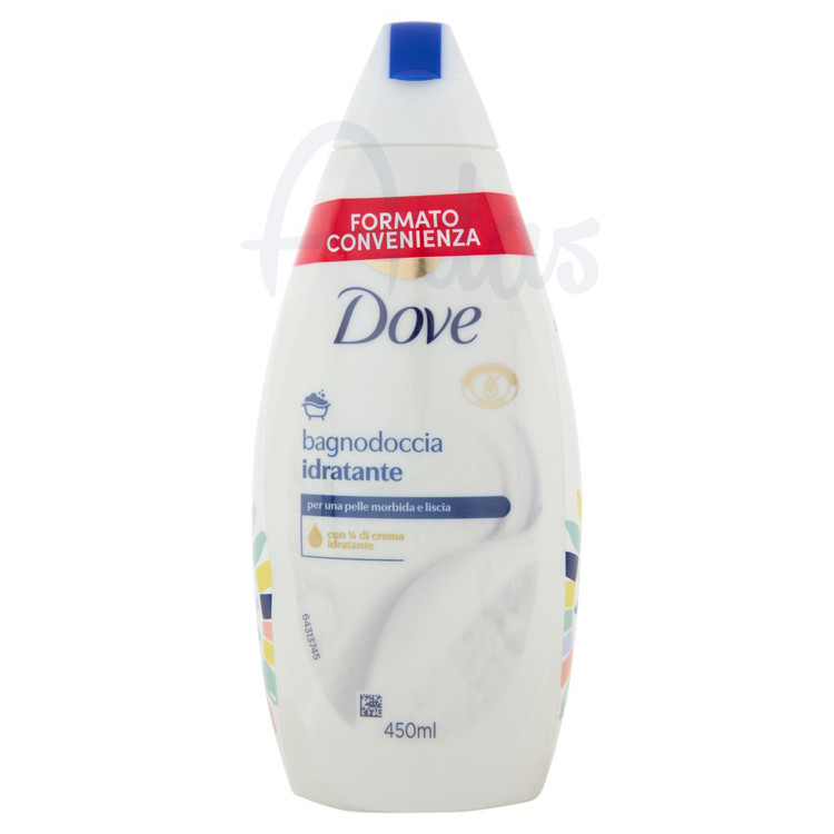 شامپو بدن کرمی مرطوب کننده و نرم کننده 450 میل داو ایتالیا بسته 2 عددی Front of the pack