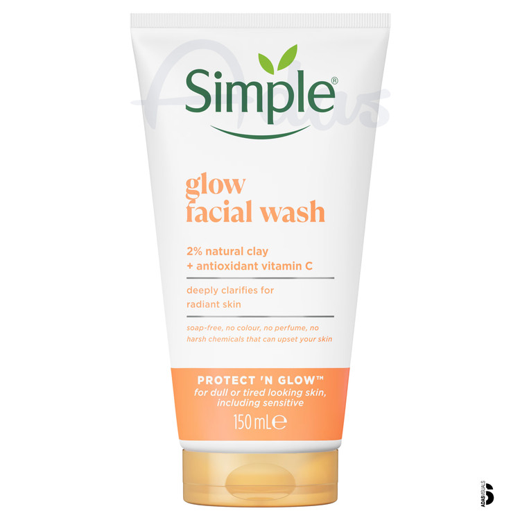 شوینده روشن کننده پوست صورت سیمپل | حاوی ویتامین C