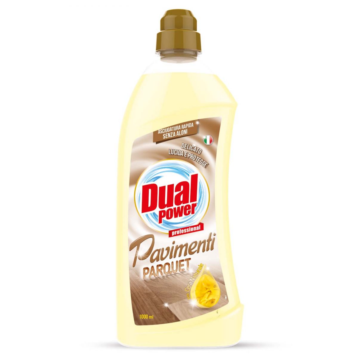 مایع شوینده تخصصی پارکت و کف‌پوش چوبی Dual Power
