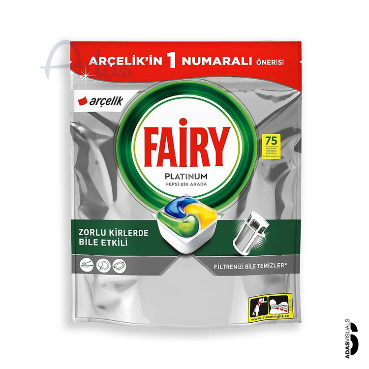 قرص ماشین ظرفشویی 75 عددی فیری | سری پلاتینوم