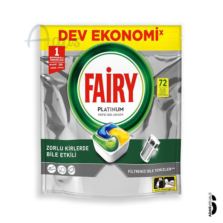 قرص ماشین ظرفشویی 72 عددی فیری | سری پلاتینوم