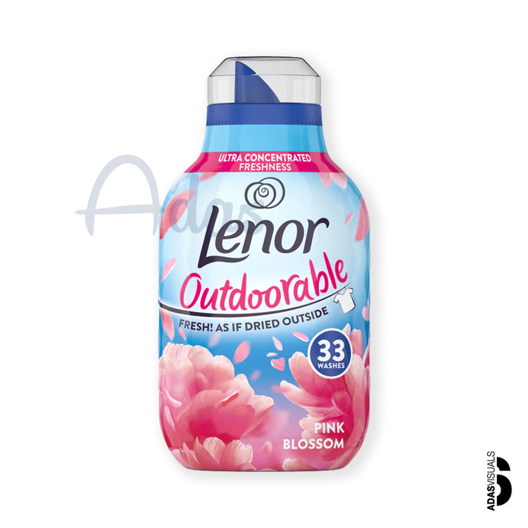 نرمکننده و خوشبوکننده لباس لنور، ۳۳ بار شستشو | با رایحه شکوفههای صورتی