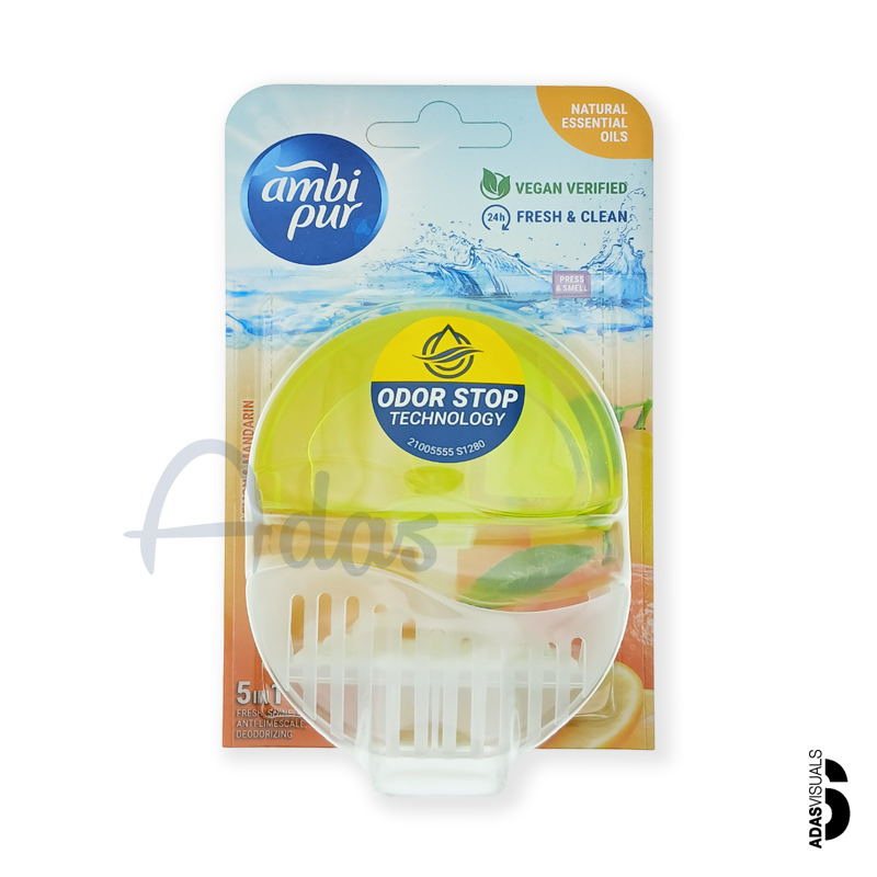 خوشبوکننده چندمنظوره توالت فرنگی Ambi Pur بریتانیا | با رایحه‌ مرکباتی و انرژی‌بخش لیمو و نارنگی