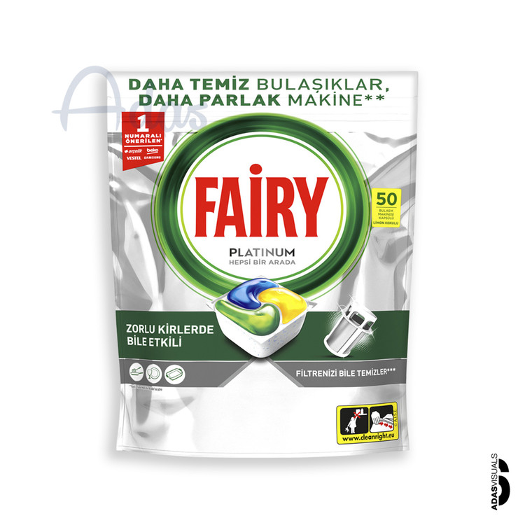 قرص ماشین ظرفشویی 50 عددی فیری | سری پلاتینوم