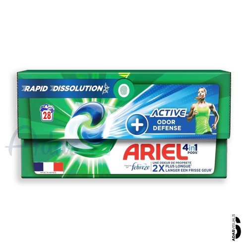 کپسول لباسشویی 4 در 1 آریل فرانسه | بسته 28 عددی مناسب انواع لباس ها