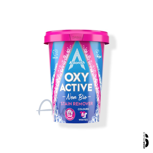 پودر لکهبر لباس آستونیش Oxy Active | غیر آنزیمی، مناسب لباسهای رنگی و سفید