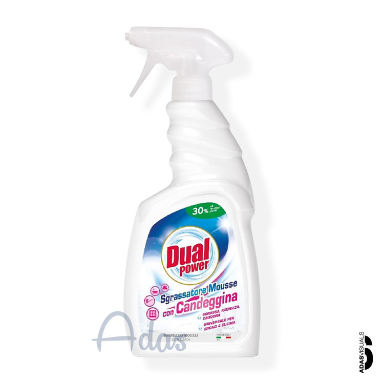 اسپری فوم پاک کننده چندمنظوره Dual Power | چربیزدا قوی، حاوی سفیدکننده