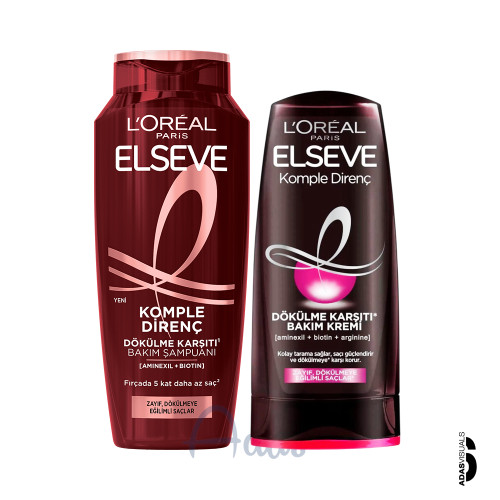 پک شامپو و نرمکننده لورآل السیو Komple Direnç | کاهش ریزش و تقویت عمیق مو