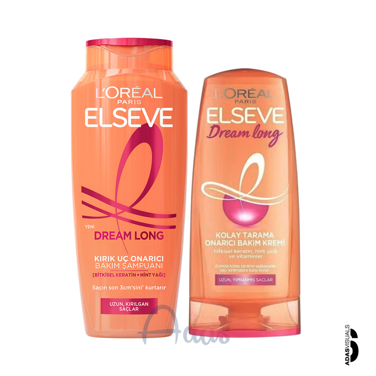 پک شامپو و نرمکننده لورآل السیو Dream Long | ترمیم موخوره و بازسازی ساقه مو