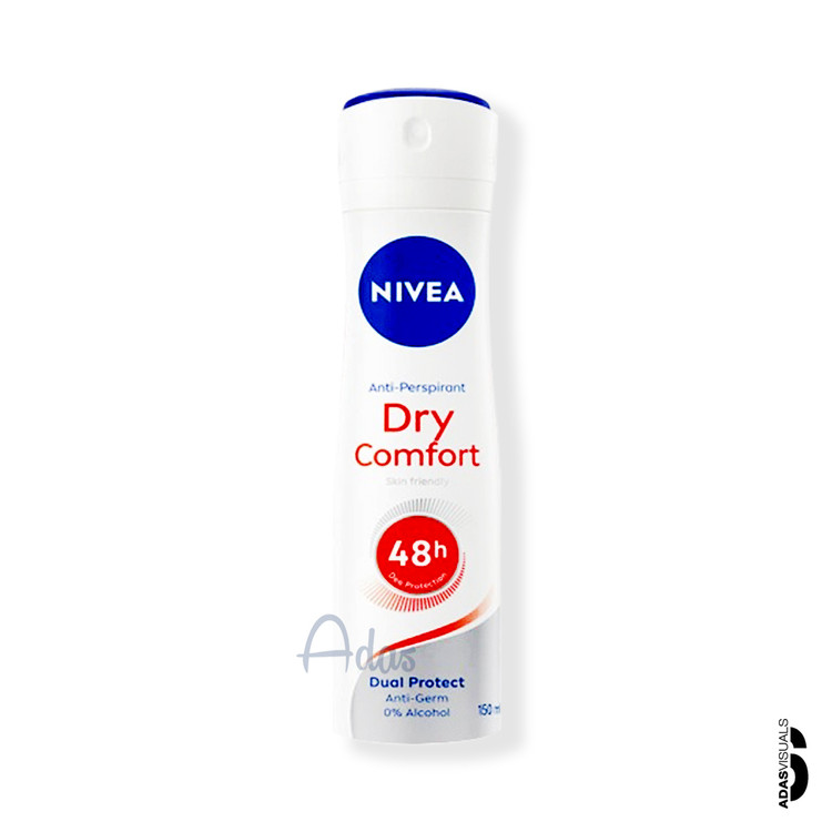 اسپری ضد تعریق 48 ساعته زنانه NIVEA آلمان | بدون الکل مدل Dry Comfort