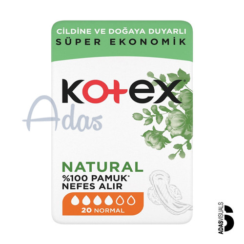 پد بهداشتی بانوان گیاهی کوتکس مدل Natural | سایز نرمال بسته 20 عددی