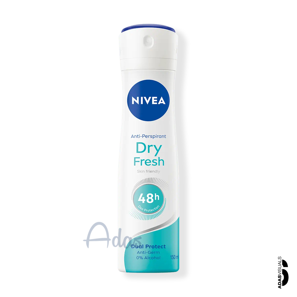اسپری ضد تعریق 48 ساعته زنانه NIVEA آلمان | بدون الکل مدل Dry Fresh