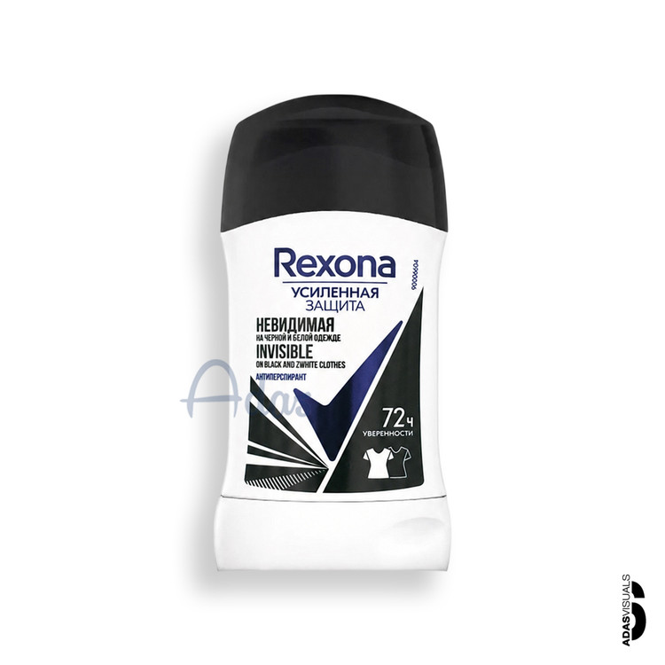 دئودورانت استیک 72 ساعته زنانه Rexona | مدل Invisible عدم ایجاد لکه و زردی