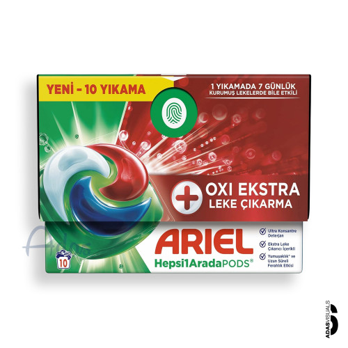 کپسول لباسشویی چندعملکردی آریل مدل Oxı Ekstra | بسته 10 عددی مناسب انواع لباس ها