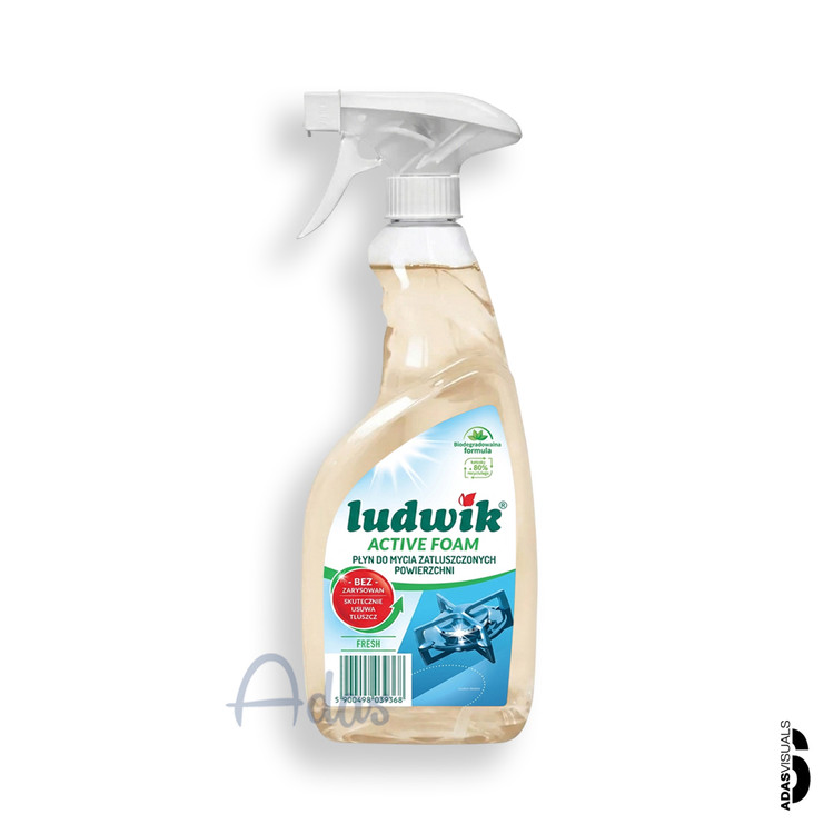 اسپری فوم چربیزدای ludwik لهستان | پاککننده قوی سطوح چرب 600 میل با رایحه Fresh