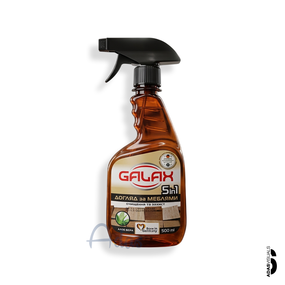 اسپری تمیز کننده چوب و مبلمان GALAX | مدل 5 در 1 با رایحه آلوئه ورا