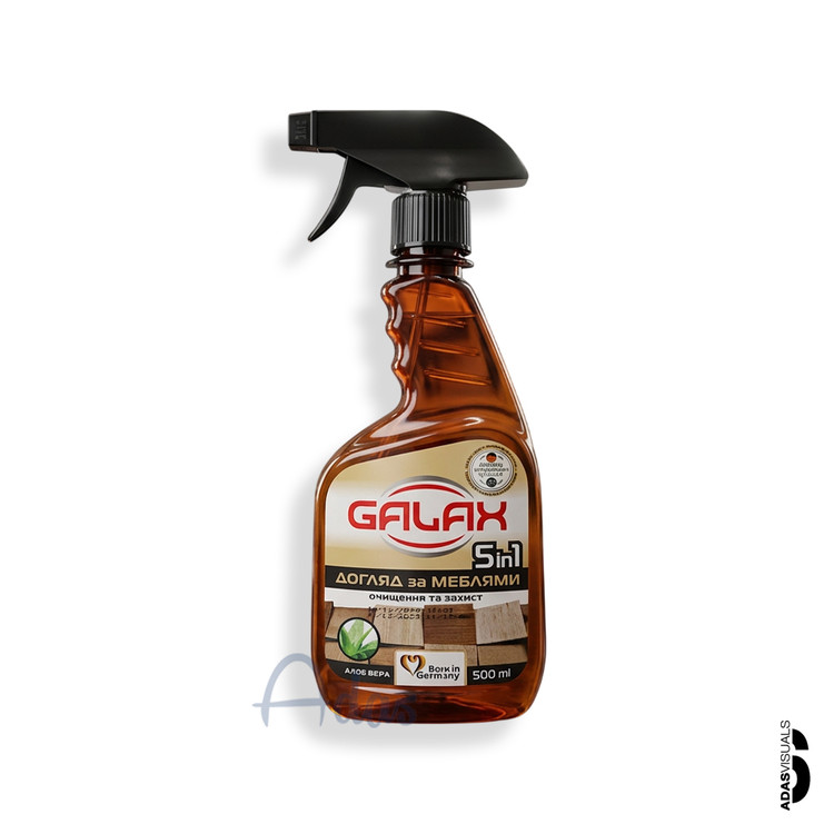 اسپری تمیز کننده چوب و مبلمان GALAX | مدل 5 در 1 با رایحه آلوئه ورا