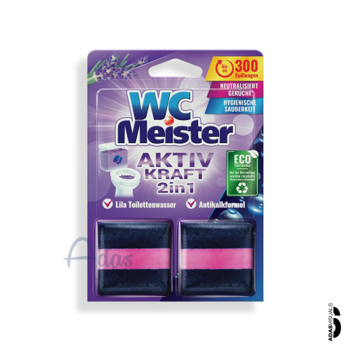 قرص خوشبوکننده و ضد رسوب توالت WC Meister بنفش | رایحه اسطوخودوس