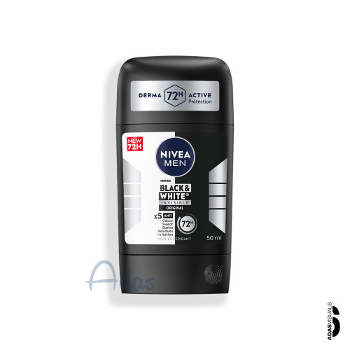 دئودورانت استیک مردانه NIVEA Black & White آلمان | محافظت 72 ساعته ضد لک