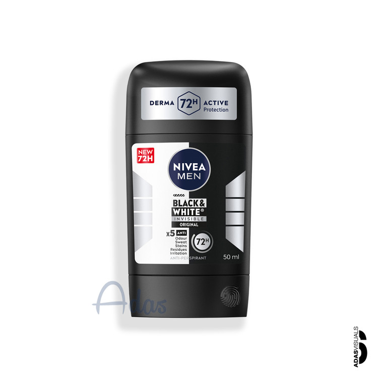 دئودورانت استیک مردانه NIVEA Black & White آلمان | محافظت 72 ساعته ضد لک