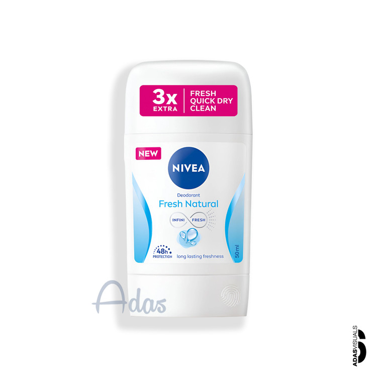 دئودورانت استیک زنانه NIVEA Fresh Natural آلمان | بدون آلومینیوم و 48 ساعته