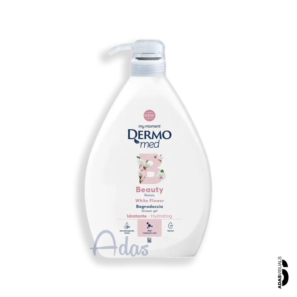 شامپو بدن وایت فلاور DERMOmed ایتالیا | مدل Beauty با رایحه گل‌های سفید