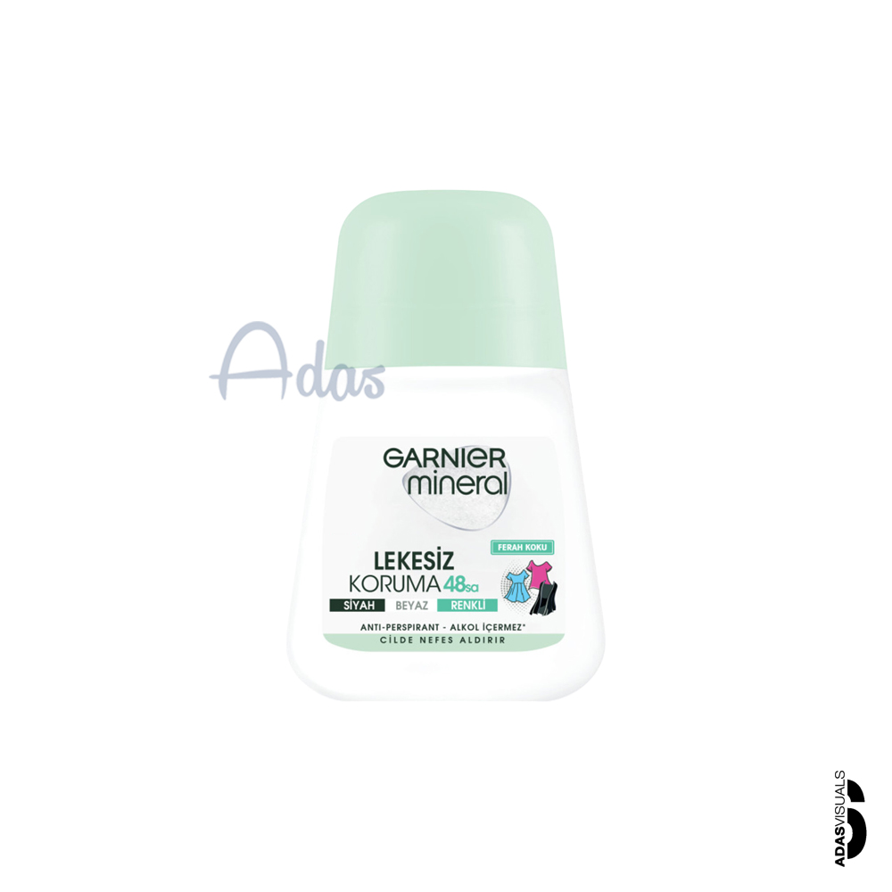 مام رول ضد تعریق بدون لک GARNIeR Mineral | رایحه فرش و محافظت 48 ساعته 50 میل