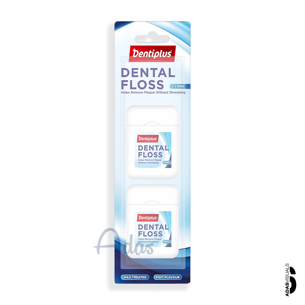 نخ دندان Dentiplus بریتانیا | نخ دندان مومی با رایحه نعناع بسته 2 عددی