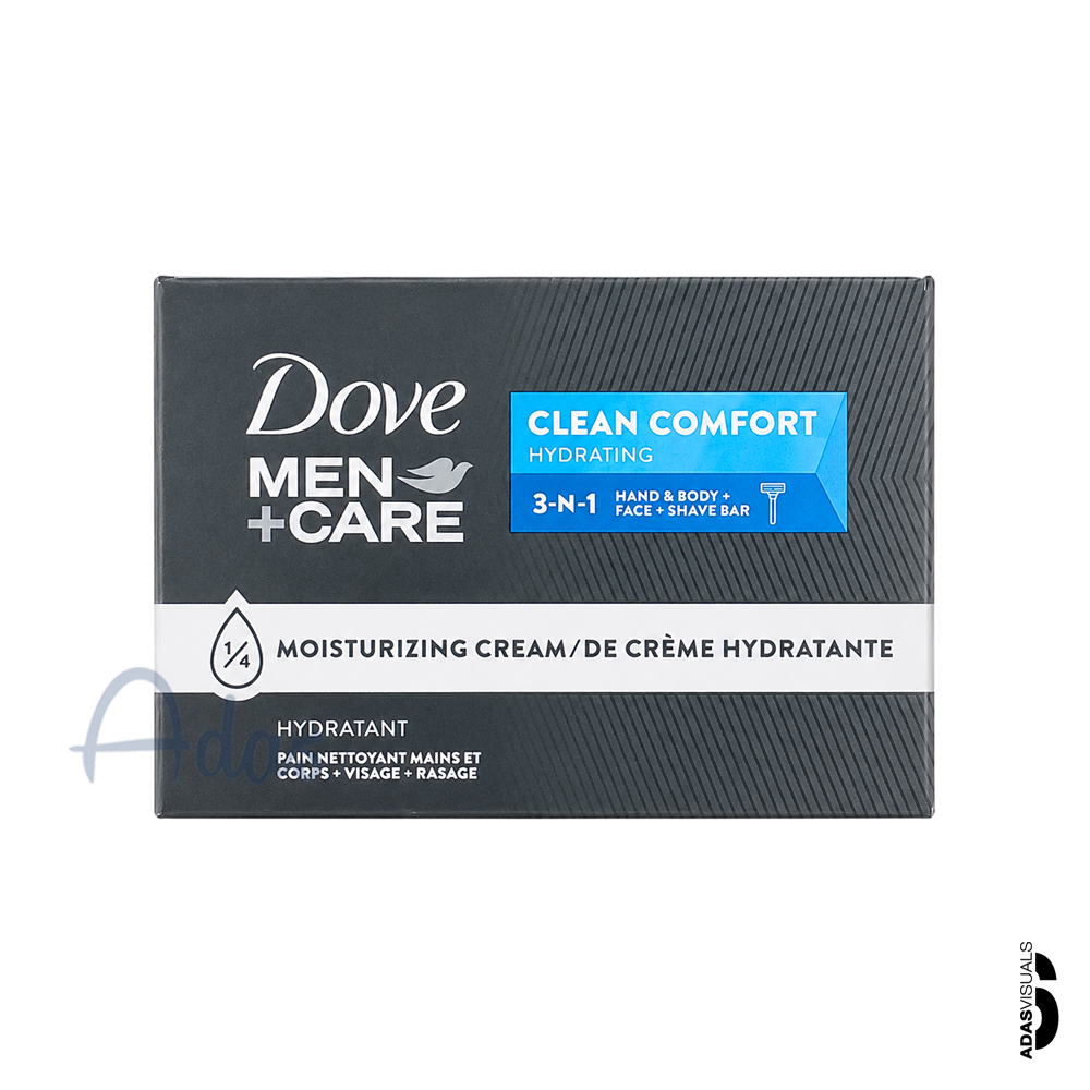 صابون کرمی مردانه داو آمریکا مدل Clean Comfort  | شوینده ۳ در ۱ صورت، بدن و مناسب اصلاح