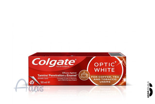 خمیر دندان سفیدکننده کلگیت Optic White | ضد لک قهوه، چای و دخانیات 50 میل