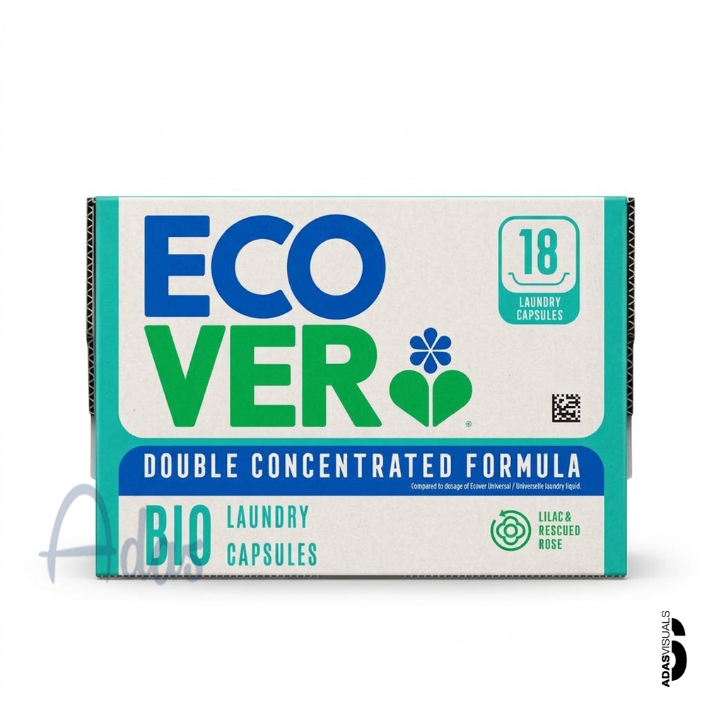 کپسول ماشین لباسشویی 18 عددی ECOVER بلژیک | با رایحه یاس بنفش و رز