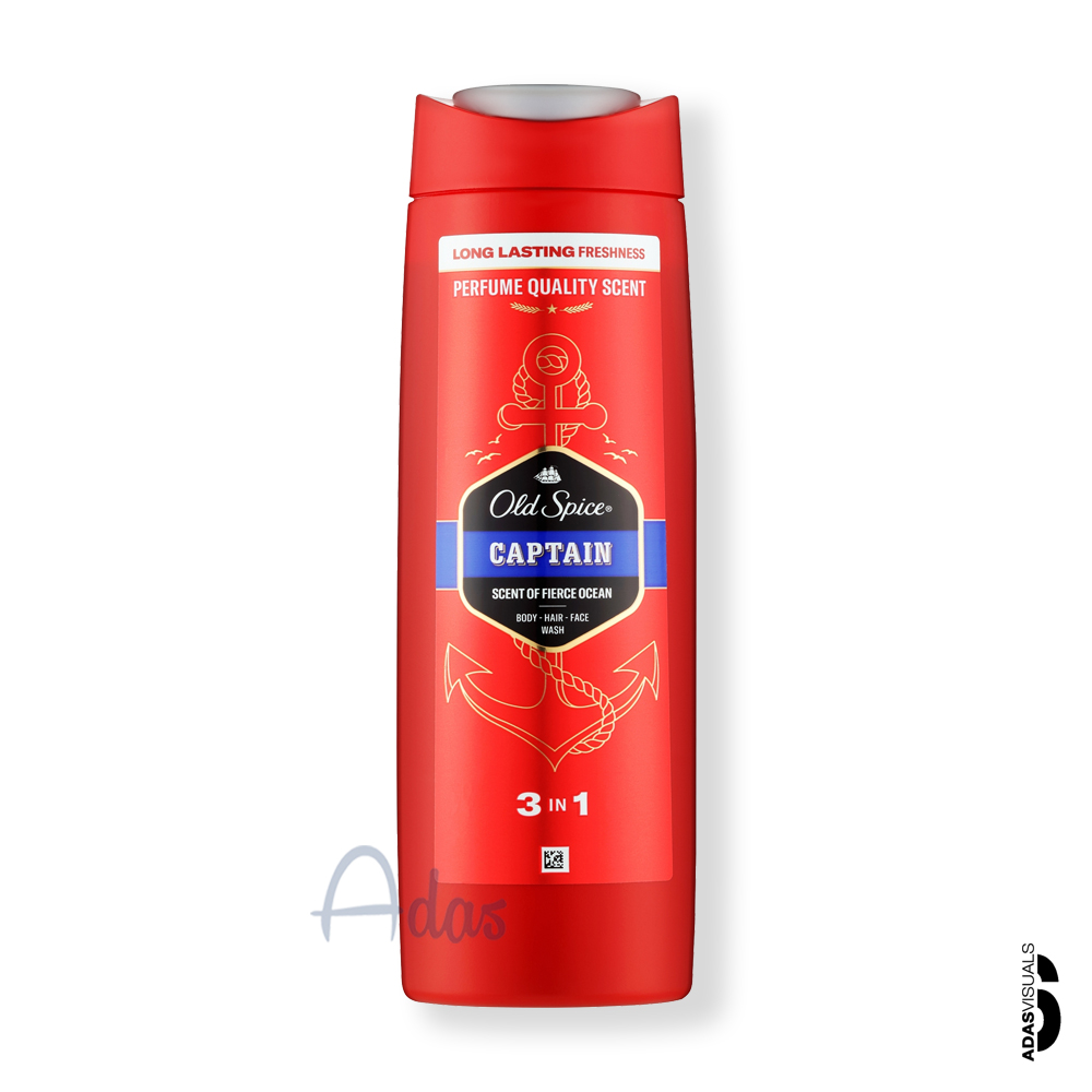 شامپو 3 در 1 Old Spice مدل CAPTAIN | رایحه‌ای دل‌انگیز از اقیانوس مواج