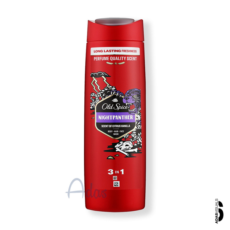 شامپو 3 در 1 Old Spice مدل NIGHT PANTHER | رایحه مرکبات و وانیل
